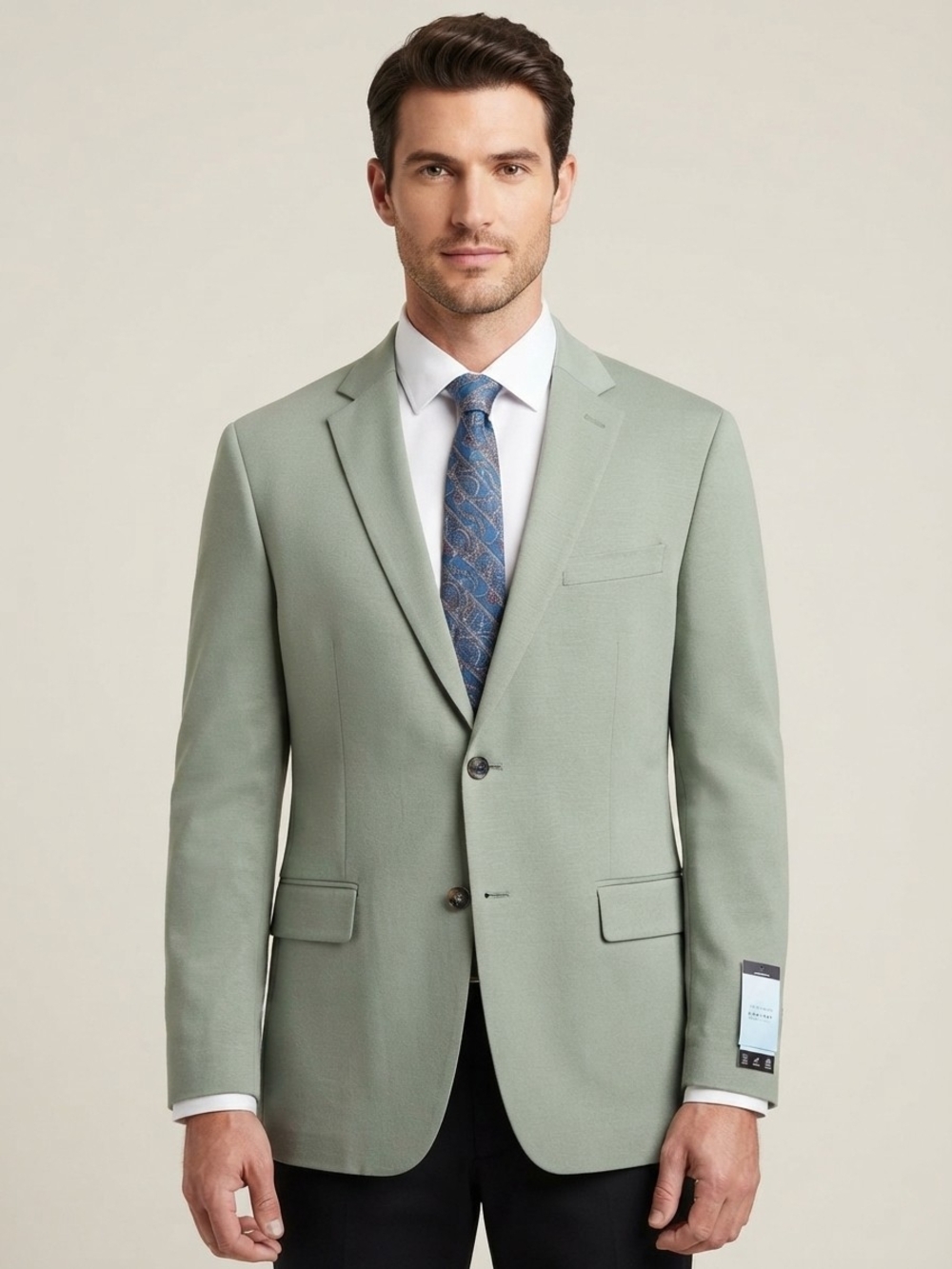 NWT Van Heusen Green Comfort Performance Blazer Jacket Size 46R Stretch